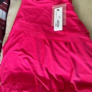 Brand NWT Worthington Hot Pink Sleeveless Tiered Dress